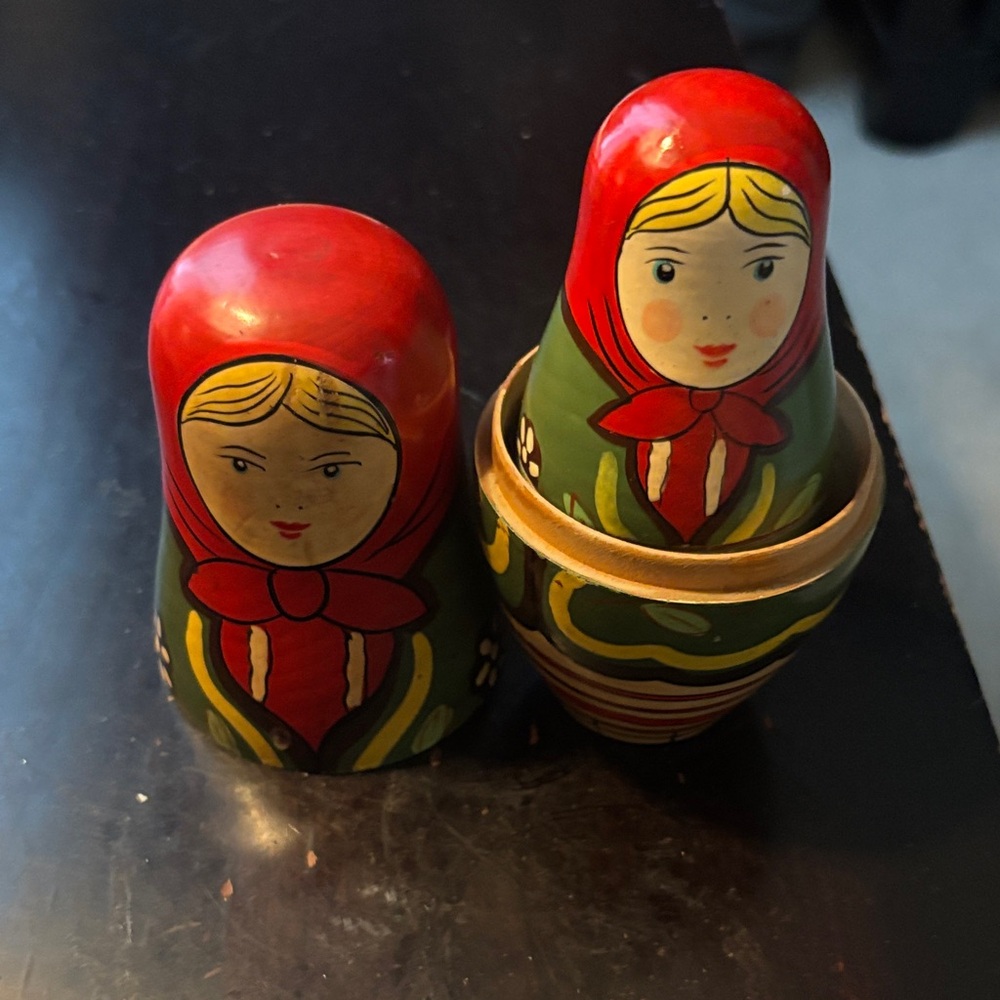 Set of Five Russian Matryoshka Nesting Wooden Traditional Dolls Made In China - Picture 13 of 14